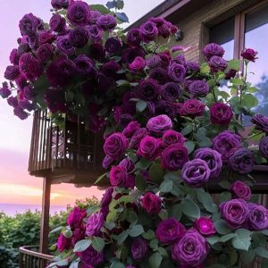 Роза Плетистая Плум Пэшн купить по цене от 610р. в интернет-магазине «Посадика» с доставкой почтой в в Артеме и по всей России – [изображение №1].